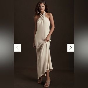 Anthropologie BHLDN Ruby Satin Charmeuse Dress bridesmaid dress